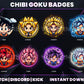 Chibi Goku Evolution Badges – Cute Dragon Ball Twitch/Discord Sub Icons (Base to 3 Years)