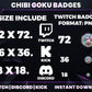 Chibi Goku Evolution Badges – Cute Dragon Ball Twitch/Discord Sub Icons (Base to 3 Years)