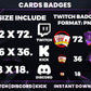 Card Suit Badge Pack – Playing Card Twitch/Discord Sub Icons (Base to 3 Years)