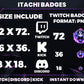 Itachi Uchiha Twitch Badges | Base to 3 Year Anime Sub Badges for Streamers (Twitch | Discord | Kick)