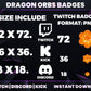 Dragon Orbs Loyalty Badges – 1 to 3 Year Twitch/Discord/Kick Subscriber Icons