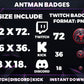 Ant-Man Sub Badges | Base to 3 Year Marvel-Inspired Evolution Badge Set for Streamers