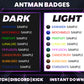 Ant-Man Sub Badges | Base to 3 Year Marvel-Inspired Evolution Badge Set for Streamers