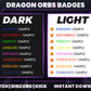 Dragon Orbs Loyalty Badges – 1 to 3 Year Twitch/Discord/Kick Subscriber Icons