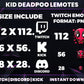 Kid Deadpool 8 Emotes Pack – Cute Marvel-Inspired Twitch & Discord Emotes | Digital Download (28/56/112 px)