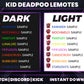 Kid Deadpool 8 Emotes Pack – Cute Marvel-Inspired Twitch & Discord Emotes | Digital Download (28/56/112 px)