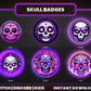 Skull Twitch Sub Badges