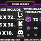 Skull Twitch Sub Badges