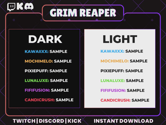 Grim Reaper Badges | Dark Twitch, YouTube & Discord Streaming Sub Badges