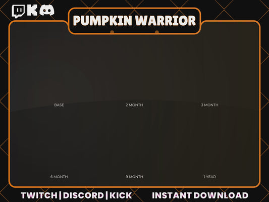 6 Pumpkin Warrior Badges | Halloween Twitch, YouTube & Discord Sub Badges