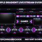 Purple Gradient Live Stream Overlay | Modern Twitch, YouTube & Gaming Stream Package