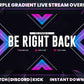 Purple Gradient Live Stream Overlay | Modern Twitch, YouTube & Gaming Stream Package