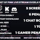 Set of Pink Live Stream Overlay | Cute Twitch, YouTube & Gaming Stream Package