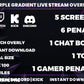Purple Gradient Live Stream Overlay | Modern Twitch, YouTube & Gaming Stream Package