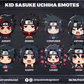 Kid Sasuke Uchiha Emotes Pack – Anime Twitch, Discord & YouTube Emotes | Digital Download (28/56/112 px)