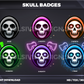 Skull Badges Base to 1 Year | Dark Twitch, YouTube & Discord Sub Badges Progression