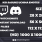 Kid Sasuke Uchiha Emotes Pack – Anime Twitch, Discord & YouTube Emotes | Digital Download (28/56/112 px)