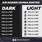 Kid Sasuke Uchiha Emotes Pack – Anime Twitch, Discord & YouTube Emotes | Digital Download (28/56/112 px)