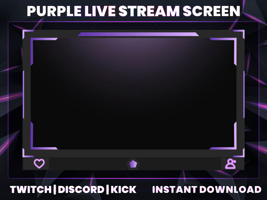 Purple Live Stream Overlay | Stylish Twitch, YouTube & Gaming Stream Package